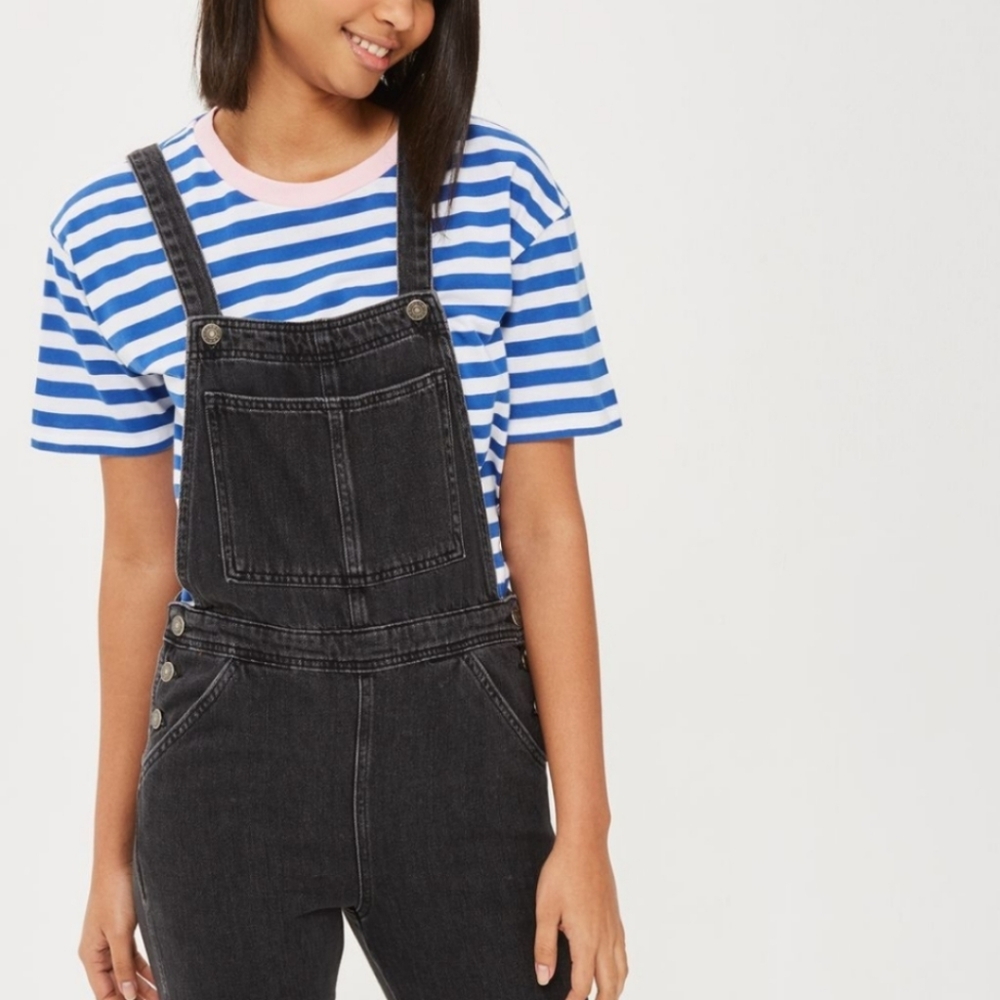 Black Denim Overalls Skinny